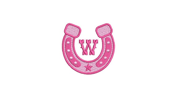 Horse shoe  - Western Machine Embroidery File design - 3x3 inch hoop - Cowgirl Design - Horseshoe Embroidery