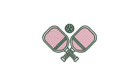 Pickleball Machine Embroidery File design - 4x4 hoop - Instant Download - Pickle Ball Monogram Frame