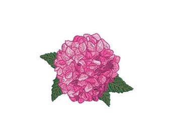 Hydrangeas Embroidery - Pinky Hydrangea - Machine Embroidery File design - 4 x 4 inch hoop - Instant Download