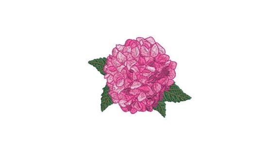 Hydrangeas Embroidery - Pinky Hydrangea - Machine Embroidery File design - 4 x 4 inch hoop - Instant Download