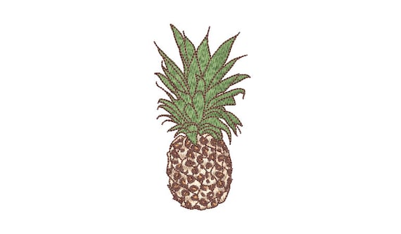 Leopard Pineapple Embroidery - Machine Embroidery Tropical Pineapple Embroidery File design 4x4 hoop