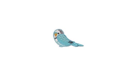 Mini Budgie Budgerigar - 5cm - 4 x 4 inch hoop - Bird embroidery file - Mini Machine Embroidery Design digital download