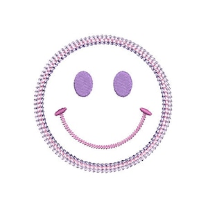 Triple Chainstitch Happy Machine Embroidery File design 4 x 4 inch hoop - Chain Stitch Embroidery Design