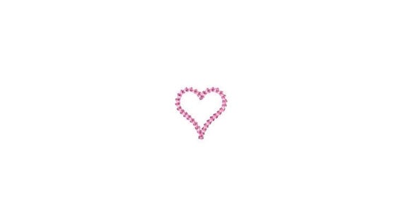 Mini Chainstitch Heart 1 inch - Machine Embroidery File design 4 x 4 inch hoop - instant download