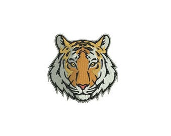 Tiger Face Urban Modern Machine Embroidery File design 4x4 inch hoop - 6cm