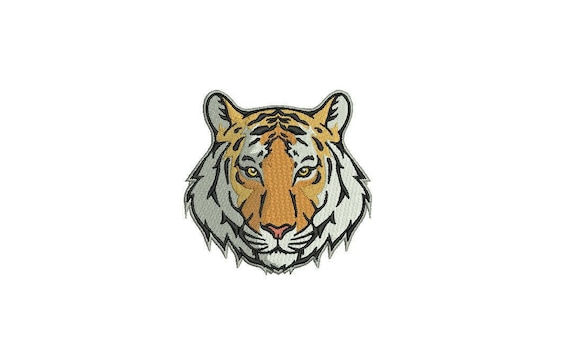 Tiger Face Urban Modern Machine Embroidery File design 4x4 inch hoop - 6cm