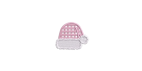 Christmas Machine Embroidery Design - Gingham Santa Hat - 3 x 3 inch hoop - instant download