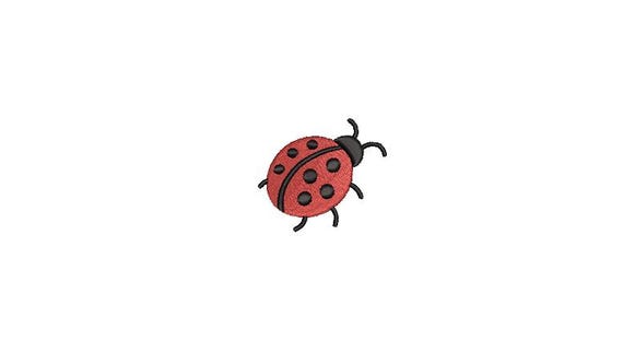 Mini Ladybug Machine Embroidery File design - 3 x 3 inch hoop  - Ladybird instant download - 5cm