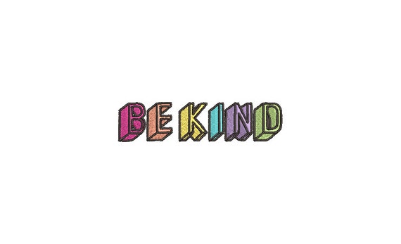 Be kind Blocks - Machine Embroidery File design - 4x4 inch hoop - Quote Embroidery Design