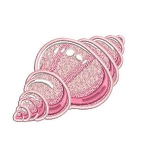 Pink Conch Shell Machine Embroidery File design  - 4x4 inch hoop - instant download - Seashell embroidery design