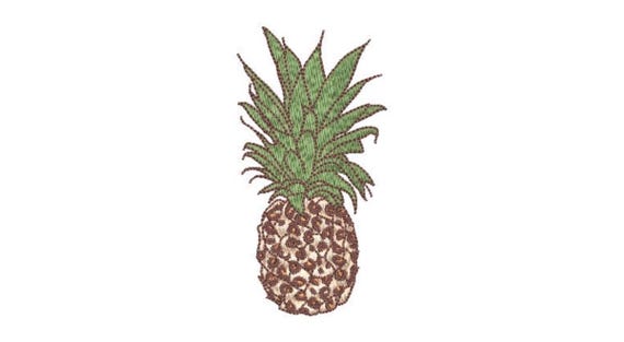 Leopard Pineapple Embroidery - Machine Embroidery Tropical Pineapple Embroidery File design 4x4 hoop