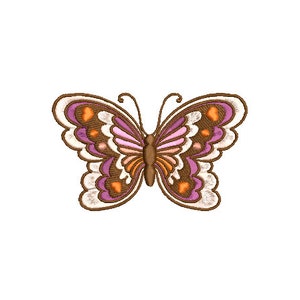 Beere Schmetterling Stickdatei - 10x10cm Stickrahmen - 10x10cm Stickrahmen