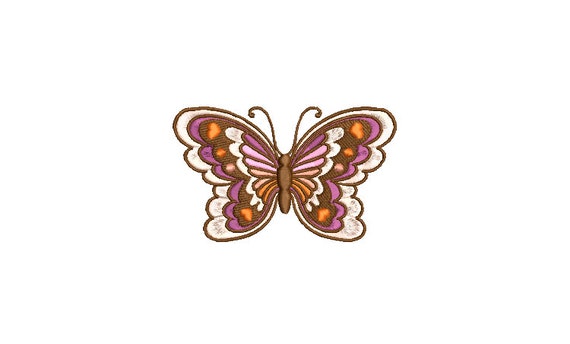 Berry Butterfly Machine Embroidery File design - 4x4 inch hoop - Butterfly design - 10x10cm hoop