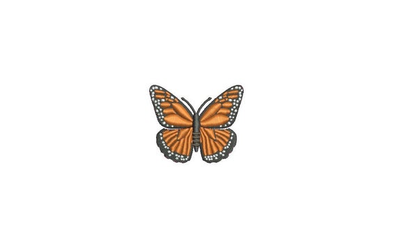 Orange Butterfly 1 Machine Embroidery File design 4x4 inch hoop - Mini 5cm