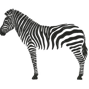 Black Zebra Modern Machine Embroidery File design 5x7 inch hoop - Chinoiserie Chic