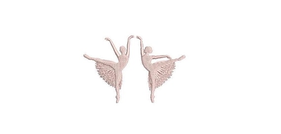 Ballerinas Machine Embroidery File - Ballet Dancer Machine Embroidery design - 4x4 hoop - Ballet Download