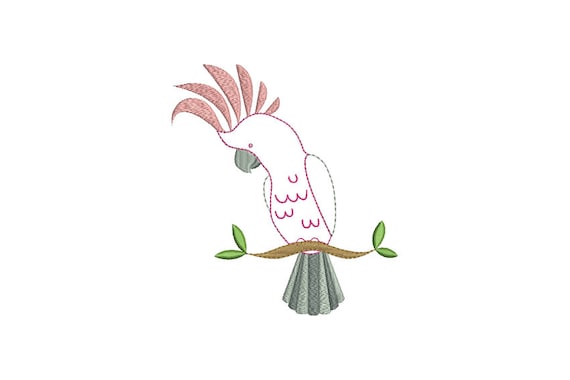 Australian Galah Machine Embroidery File design 5x7 hoop - instant download