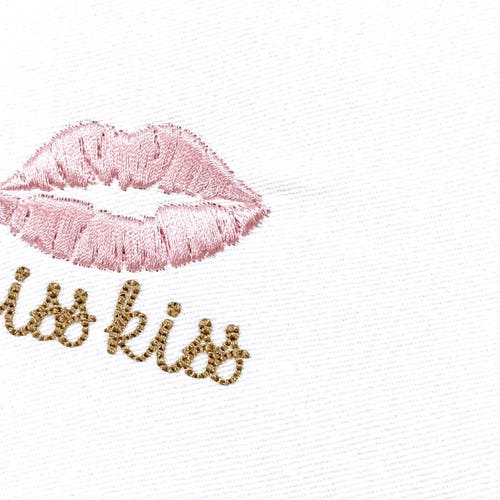 Machine Embroidery Kiss Kiss Lips Machine Embroidery File Etsy Australia