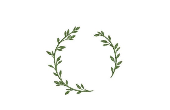 Branch Frame Machine Embroidery File design - 4x4 inch hoop - Monogram Frame Embroidery Design