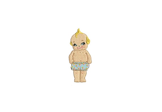 Whimsical SMALL Kewpie Doll Cupie Machine Embroidery File design 4x4 inch hoop