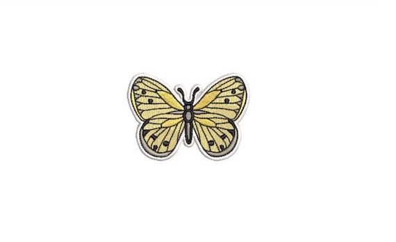 Butterfly Patch Embroidery Design - Blue Butterfly Machine Embroidery File design 4x4 inch hoop - 7.5cm