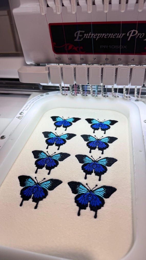 Ulysses Butterfly Machine Embroidery File design - 4x4 inch hoop - Mini 5cm - Ulysses Patch