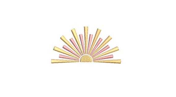 Sunshine Sunrise Sunset - Machine Embroidery File design - 4x4 inch hoop - instant download