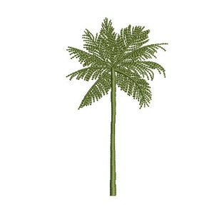 Palm Tree Machine Embroidery design - 4 x 4 inch hoop - Quick Palm Embroidery file