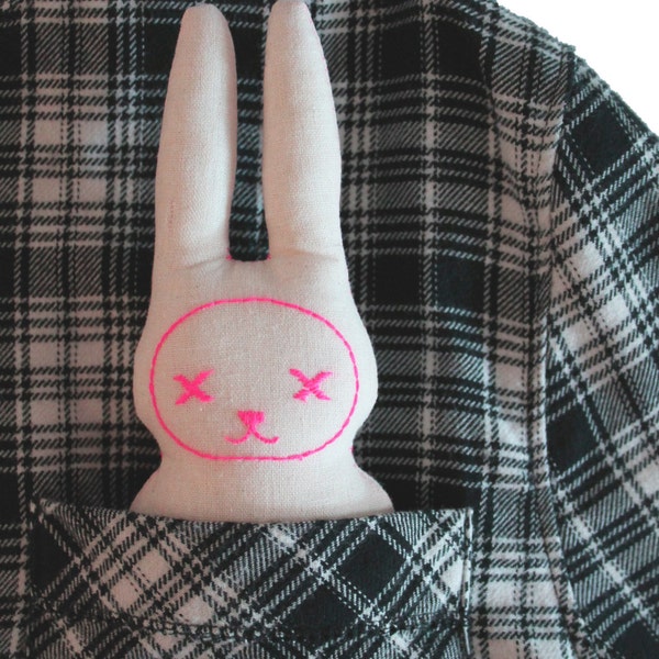 Easy ITH In The Hoop Pocket Bunny Rabbit Stuffie Softie Machine Embroidery PES File design