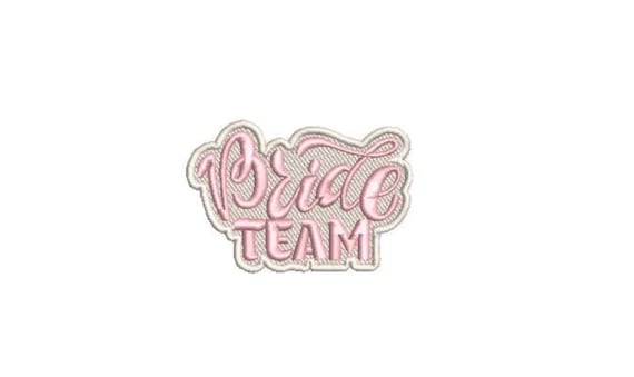 Bride Team Machine Embroidery File design - 3x3 inch hoop - Hens Patch Design - Bridal Embroidery Design