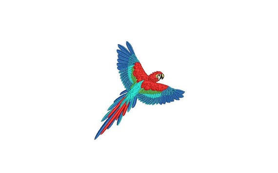 Parrot Embroidery - Machine Embroidery Parrot Machine Embroidery File design 4x4 inch hoop