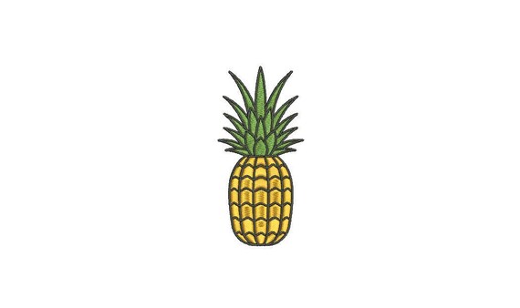 Pineapple Embroidery - Machine Embroidery Tropical Pineapple Embroidery File design 4x4 hoop