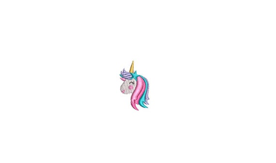 Mini Unicorn Embroidery - Machine Embroidery File design - 4 x 4 inch hoop - Instant download