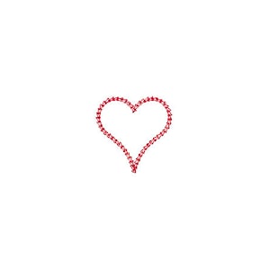 Chain Stitch Heart - 5cm - Machine Embroidery File design - 4x4 inch hoop - Monogram Frame