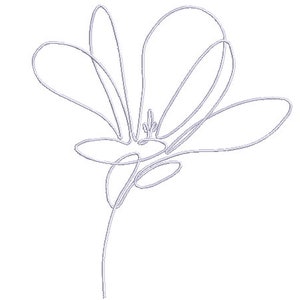 Magnolia Line Art Embroidery - Flower Machine Embroidery File design - 5x7 inch hoop - instant download