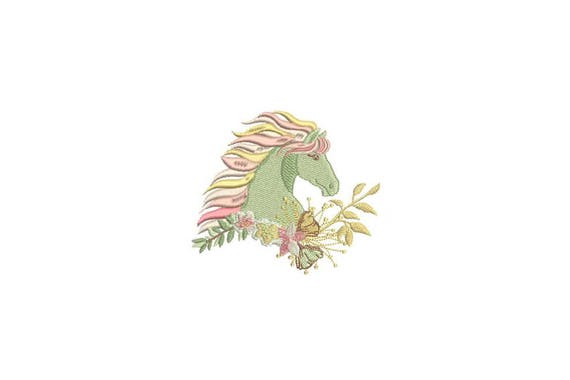 Horse Machine Embroidery File design - 4x4 inch or 10x10cm hoop - Boho Machine Embroidery - Digital Download