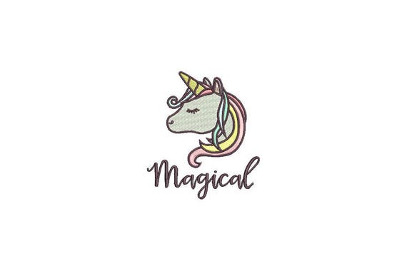 Unicorn Embroidery Design - Machine Embroidery File design 4x4 inch hoop - instant download