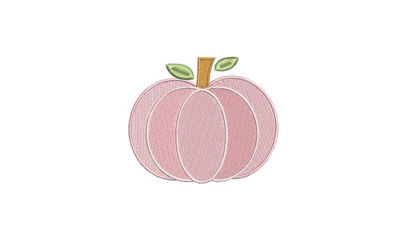 Chinoiserie Chic -  Pink Pumpkin  - Machine Embroidery design - 4x4 inch hoop - instant download