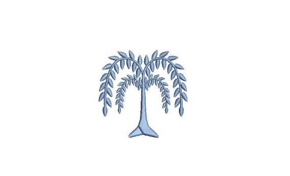 Weeping Willow Machine Embroidery File design - 3x3 inch hoop - monogram embroidery