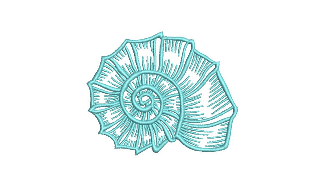 Sea Shell Machine Embroidery File Design - 4x4 Inch Hoop - Instant ...