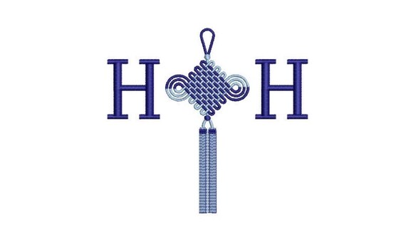 Chinese Tassel Machine Embroidery File design - 4x4 inch hoop - Instant Download -chinoiserie chic