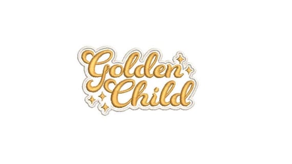 Golden Child Machine Embroidery File design  - 4 x 4 inch hoop - 10cm hoop - Retro Embroidery Design - Patch Design Download