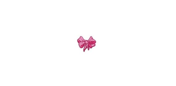 Mini Red Pink Bow Embroidery File design - 4 x 4 inch hoop  - instant download - 3cm