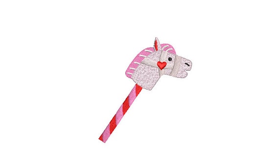 Hobby Horsel Embroidery - Machine Embroidery File design 4x4 inch hoop - Instant Download - Horse Embroidery