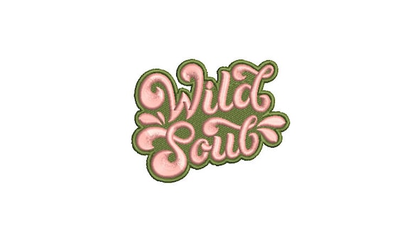 Wild Soul used with 3D Puffy Foam - Machine Embroidery File design 4x4 inch hoop - Puff Embroidery