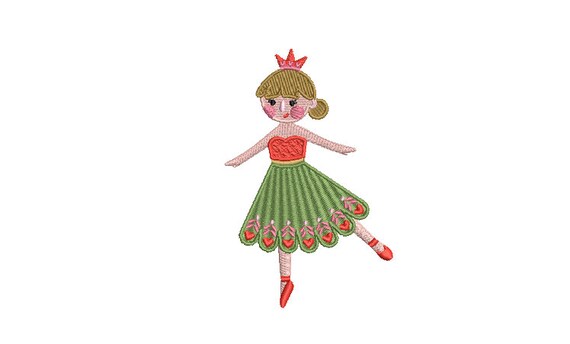 Nutcracker Clara Christmas Xmas - Machine Embroidery File design - 5x7 inch hoop- 12 cm tall - instant download