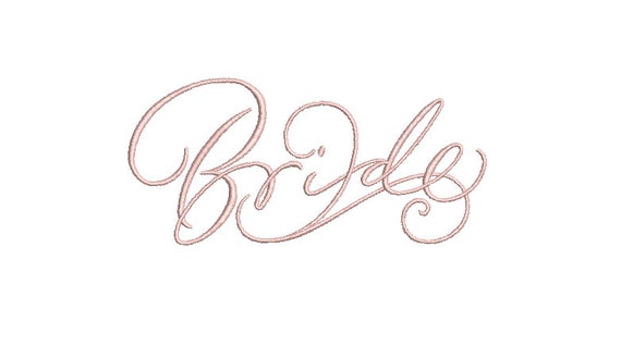 Bride Machine Embroidery File design - 4x4 inch hoop - 10cm x 10cm hoop - Bridal Embroidery Design