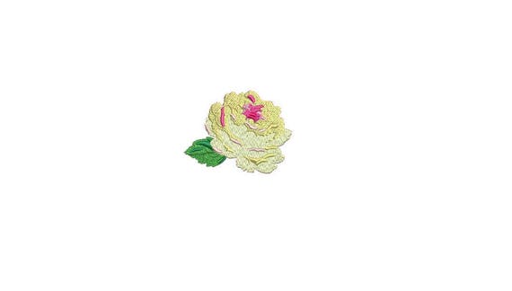 Yellow Rose Machine Embroidery File design 6cm - 4 x 4 inch hoop - Mini Rosette - Rose Silhouette