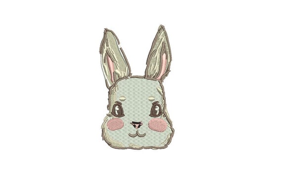 Bunny rabbit embroidery -  Sketch design - Embroidery File design - 4x4 inch hoop