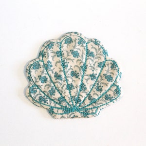 Beach house Seashell Coaster Mug Rug ITH Machine Embroidery File design 5x7 inch hoop